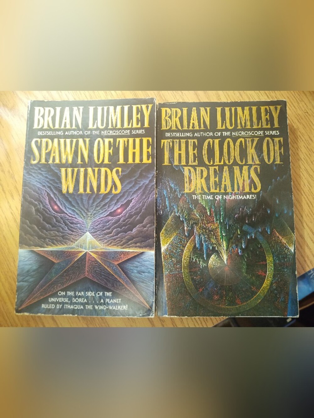 2 Book Lot: Brian Lumley: Spawn Of The Winds & The Clock Of Dreams